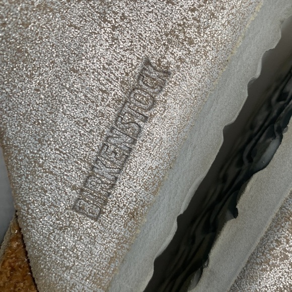 Birkenstock Arizona Big Buckle Brushed Metallic Birko-Flor Etroit Sandals Sz 37 - Picture 7 of 11